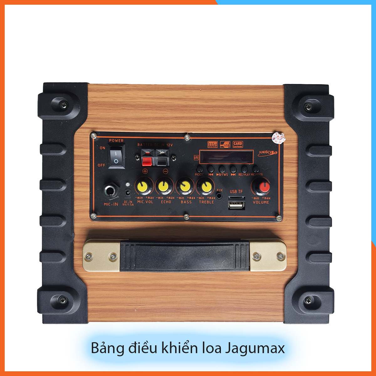 Loa Kéo Karaoke Jagumax KS200 2 Tấc Bluetooth Đọc Được Usb Thẻ Nhớ Công Suất 180w Tay Kéo Vân Gỗ Tặng 2 Mic Bluetooth Đại Phát hàng chính hãng