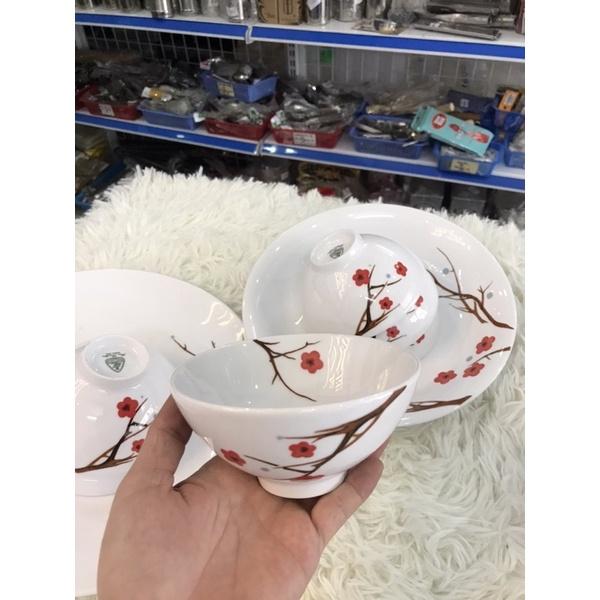 Bộ đồ ăn 9 sản phẩm hoa đỏ