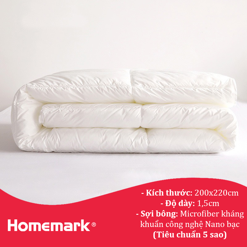 Ruột chăn bông siêu nhẹ Microfiber cao cấp HANVICO by Homemark lông vũ nhân tạo kháng khuẩn 200x220 cm