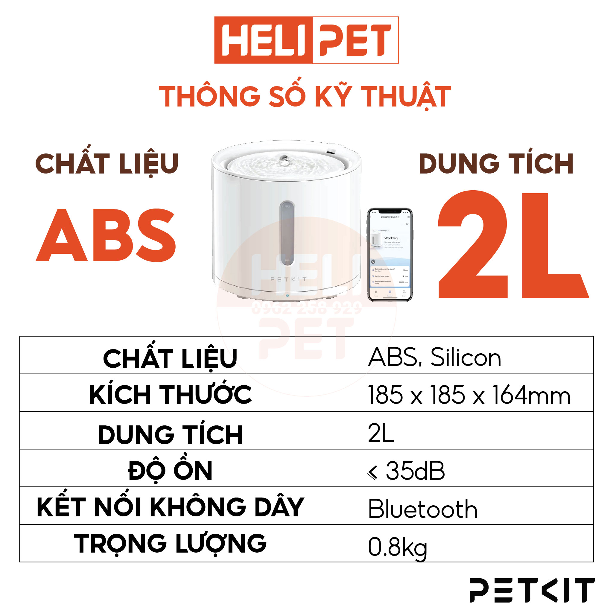 [Có App] Máy Lọc Nước Cho Mèo Bơm Không Dây PETKIT Solo 2 - HeLiPet