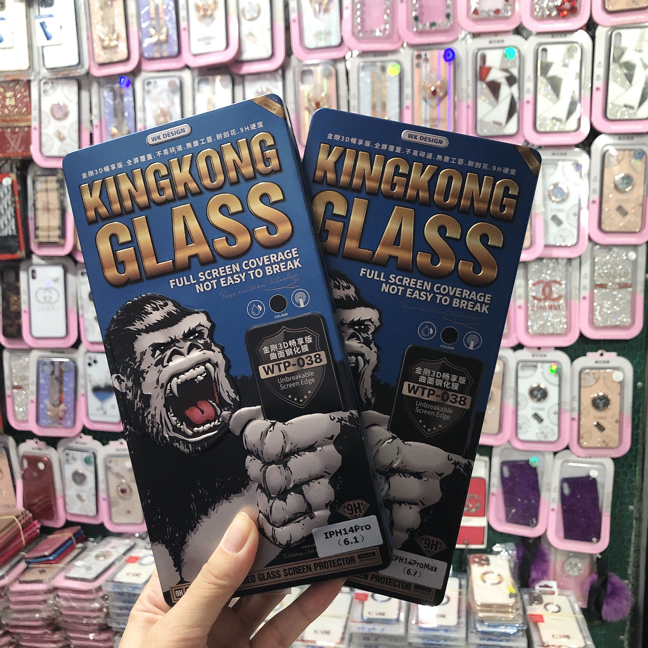 Kính Cường Lực KingKong Full Màn Mẫu Mới Nhất Chống Vỡ Viền cho iPhone 14 promax, 13 promax, 12 promax, 11 promax_Hàng Chính Hãng A132