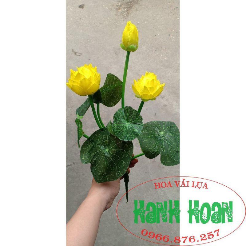 Hoa sen cạn nhỏ dài 43cm - Hoa lụa trang trí