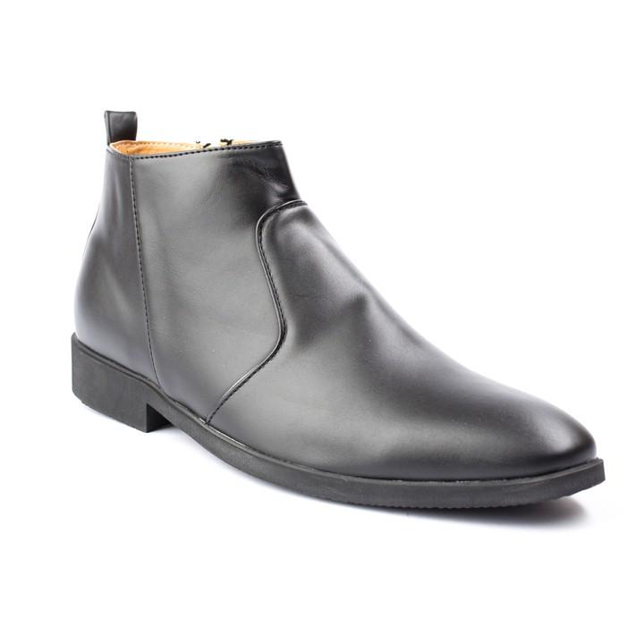 Giày Chelsea Boot Nam Cổ Khóa Da Nhám Màu Đen Cực Chất - CB521-nhamkhoa