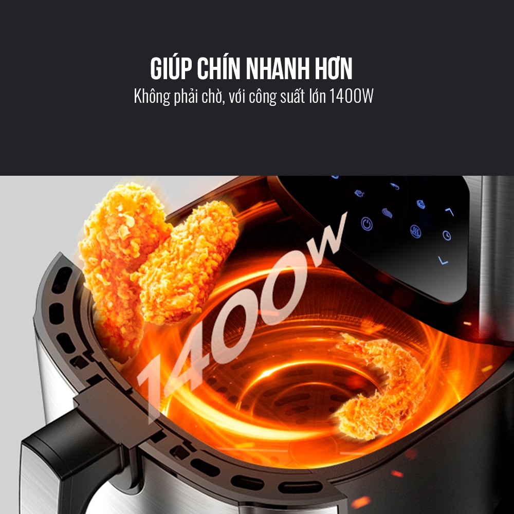 Nồi chiên không dầu Elmich AFE-3946OL 5.5 Lít - Hàng Chính Hãng
