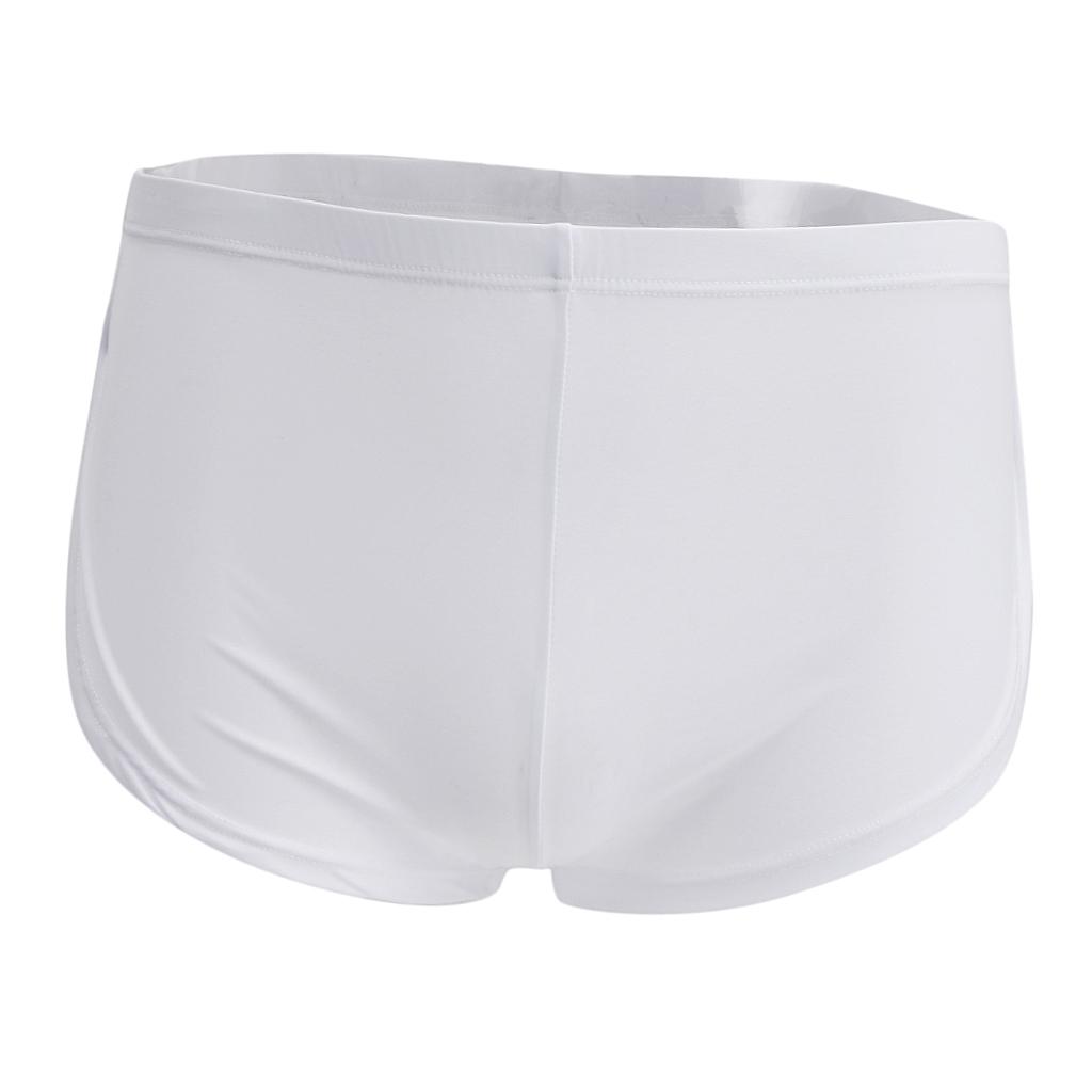 Soft Comfy Mens Side Split Solid Briefs Bulge Pouch Boxers Low Rise Sports Home Underwear Panties