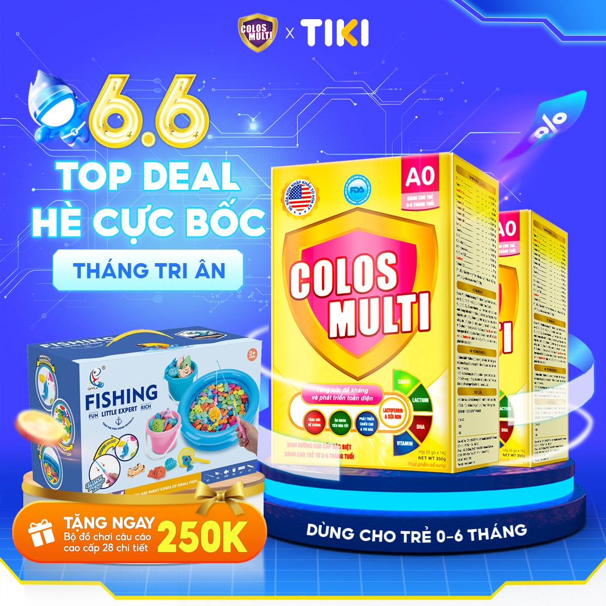 Combo 2 hộp Sữa non Colosmulti A0 hộp 25 gói x 14g hỗ trợ tăng cường sức đề kháng cho trẻ