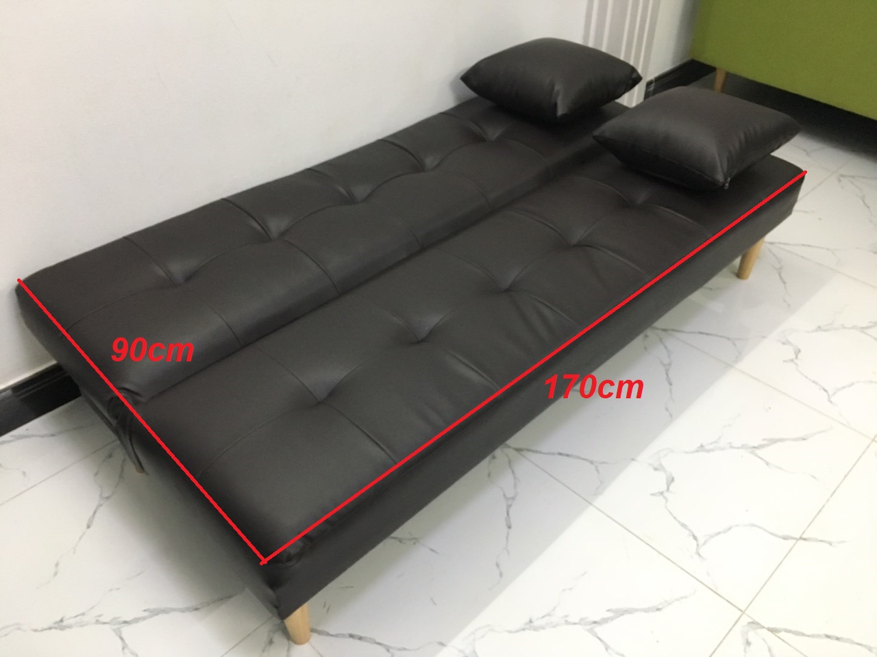 Bộ ghế sofa bed màu đen cả bộ SB14