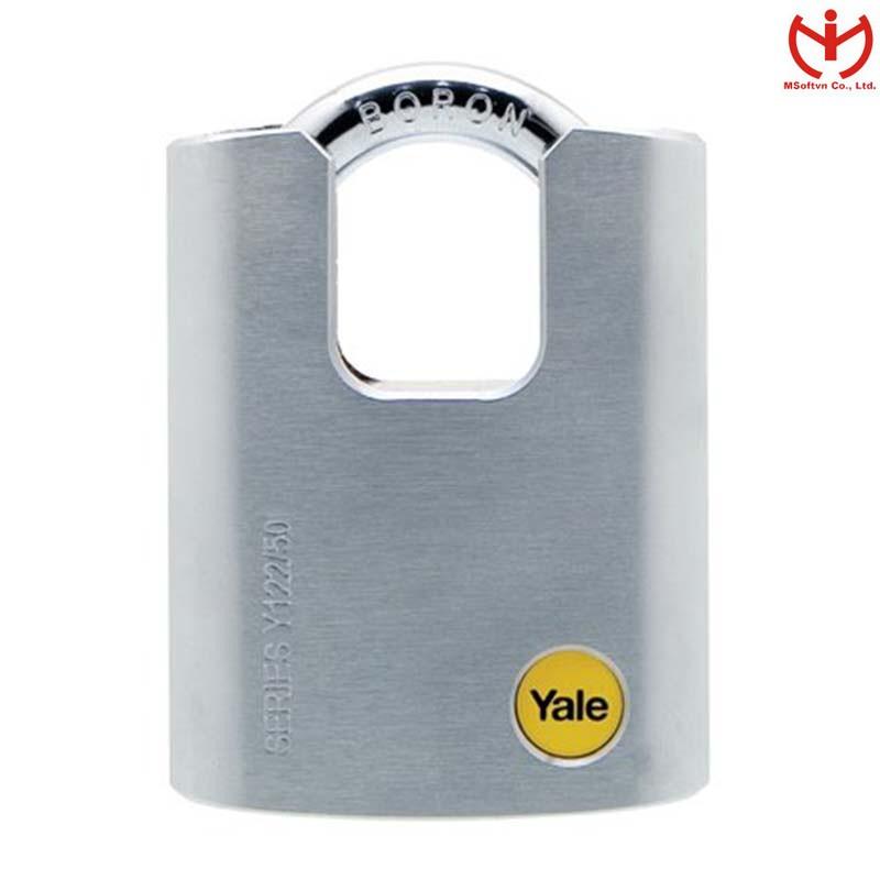 Khóa Chống Cắt Yale Y122/50/123/1 thân đồng bọc chrome rộng 50mm 3 chìa răng cưa - MSOFT