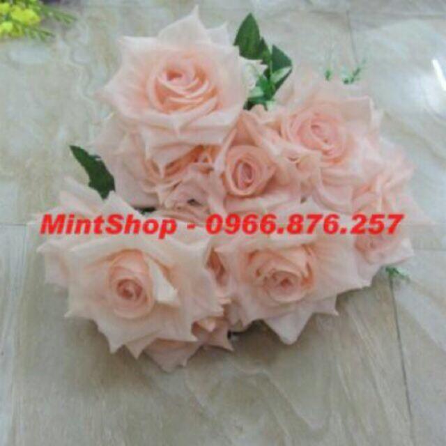 Chùm hoa hồng cưới, hoa giả trang trí