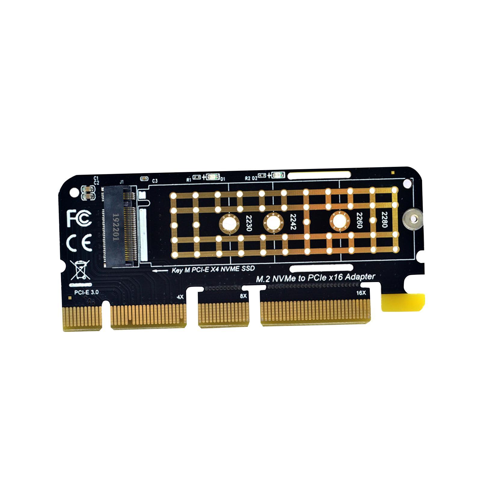M.2 SSD M Key -e 3.0 x16 Expansion Card, Support 2280, 2260, 2242, 2230, Low Profile  M.2 SSD to PCIe x16/x8/x4 for SM951 PM961