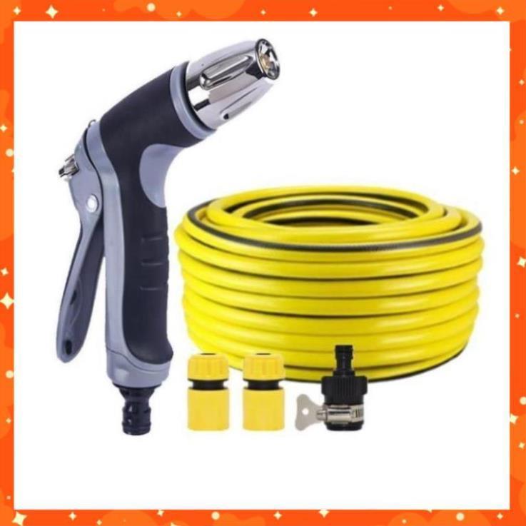 Bộ dây và vòi xịt rửa xe tưới cây tăng áp 15m  206817