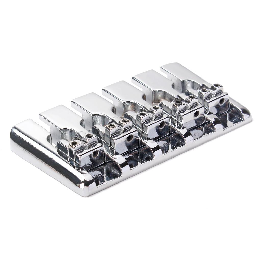 Bass Bridge Chrome Fixed Bridge for Electric Bass Guitar Accessory