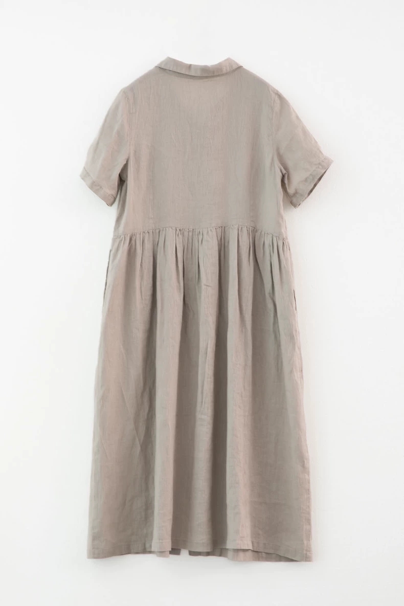 Đầm nữ chất liệu linen thoáng mát , có kết hợp giữa xẻ tà và cúc chạy dọc kèm dây rút eo tiện lợi , dáng babydoll siêu xinh Da216