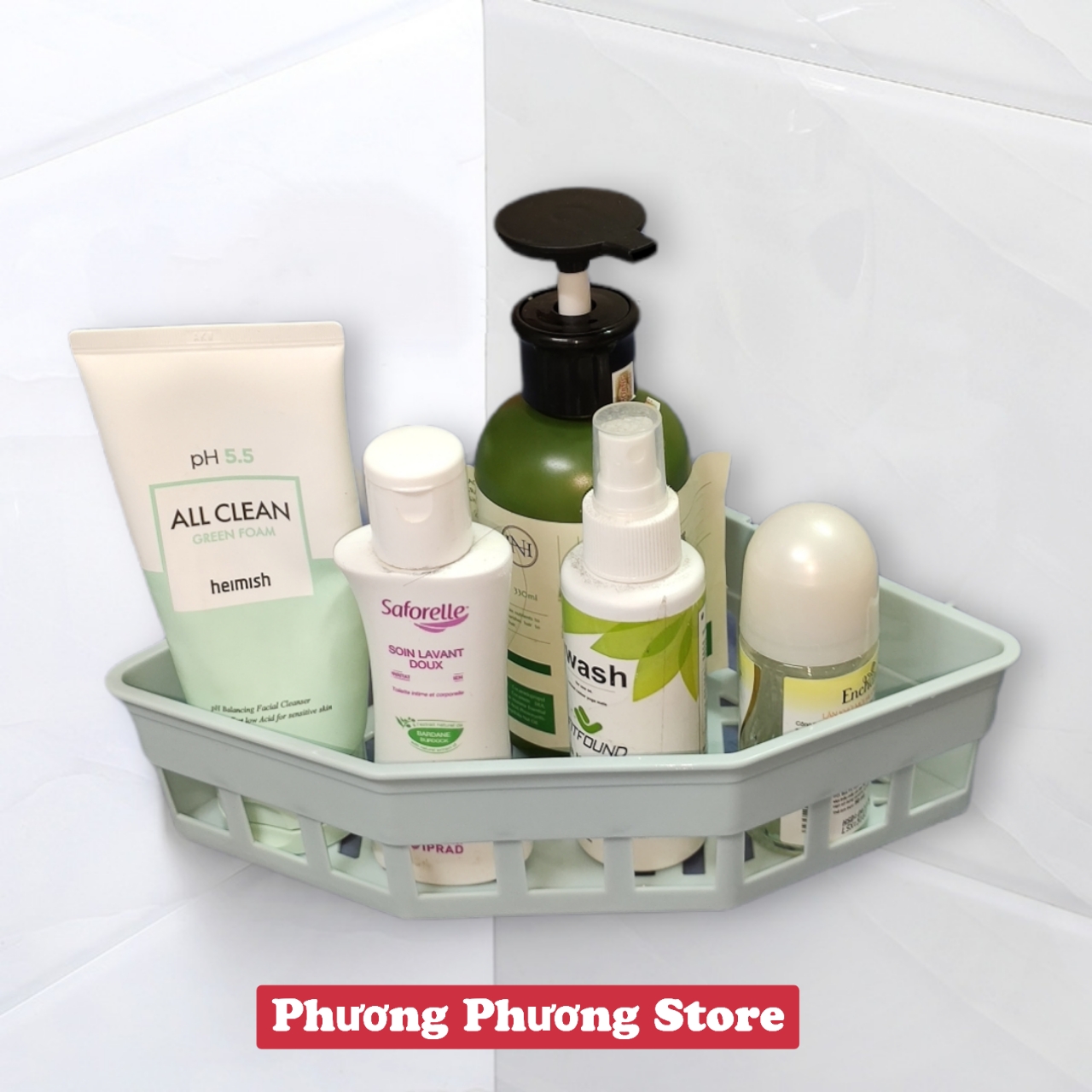HÀNG CAO CẤP ) KỆ GÓC DÁN TƯỜNG KHÔNG CẦN KHOAN VÍT TIỆN LỢI