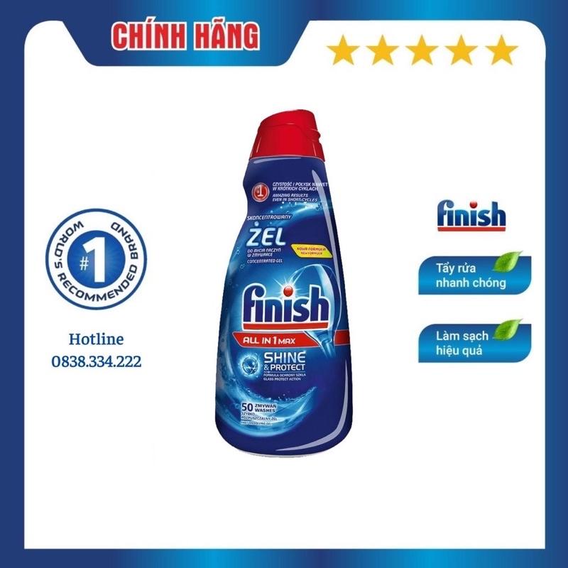 Gel rửa bát đậm đặc Finish All in 1 Max Shine &amp; Protect - Chai 650ml