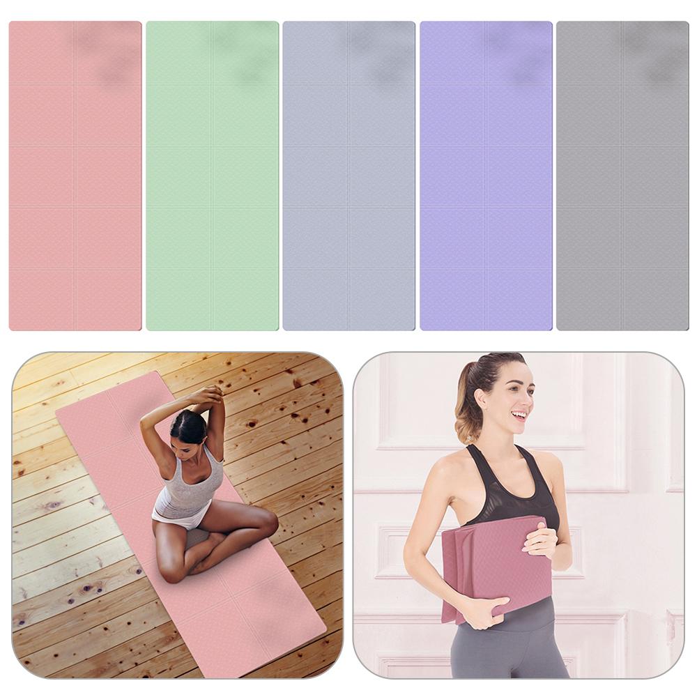 TPE Yoga Thiền Pad chống trượt chống trượt tập thể dục Yoga Mata Matable Sốc di động-dễ dàng hấp thụ dễ dàng cho văn phòng phòng tập thể dục tại nhà Color: Purple