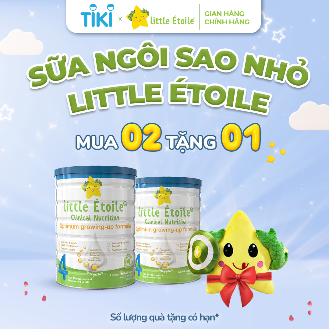 Combo 2 lon Sữa bột ngôi sao nhỏ Little Étoile số 4 800g dành cho bé 2 - 6 tháng