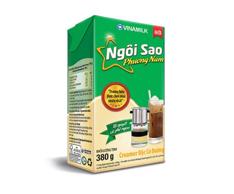 COMBO 4 HỘP CREAMER ĐẶC NGÔI SAO PHƯƠNG NAM XANH LÁ - HỘP GIẤY 380G