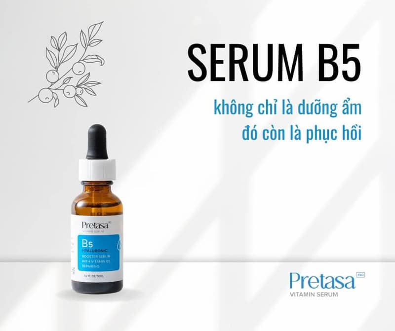 Serum cấp ẩm phục hồi da PRETASA B5 Hyaluronic - Hàng Chính Hãng