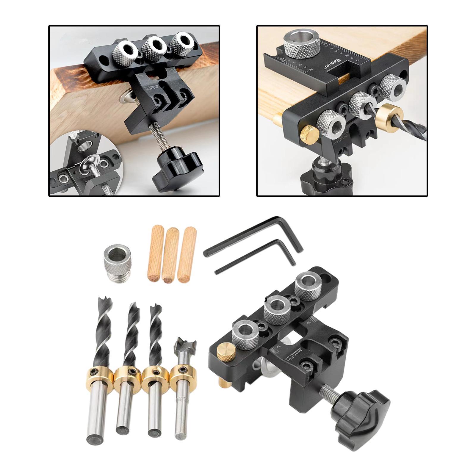 Positioning Puncher Woodworking Punching Tool 3 in 1 Woodworking Self Centering Dowel Drill Guide for Crafting Carpentry Tool
