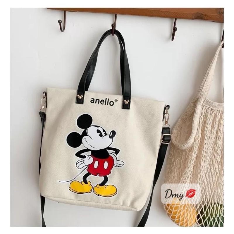 Túi xách vải bố hình chuột mickey túi tote