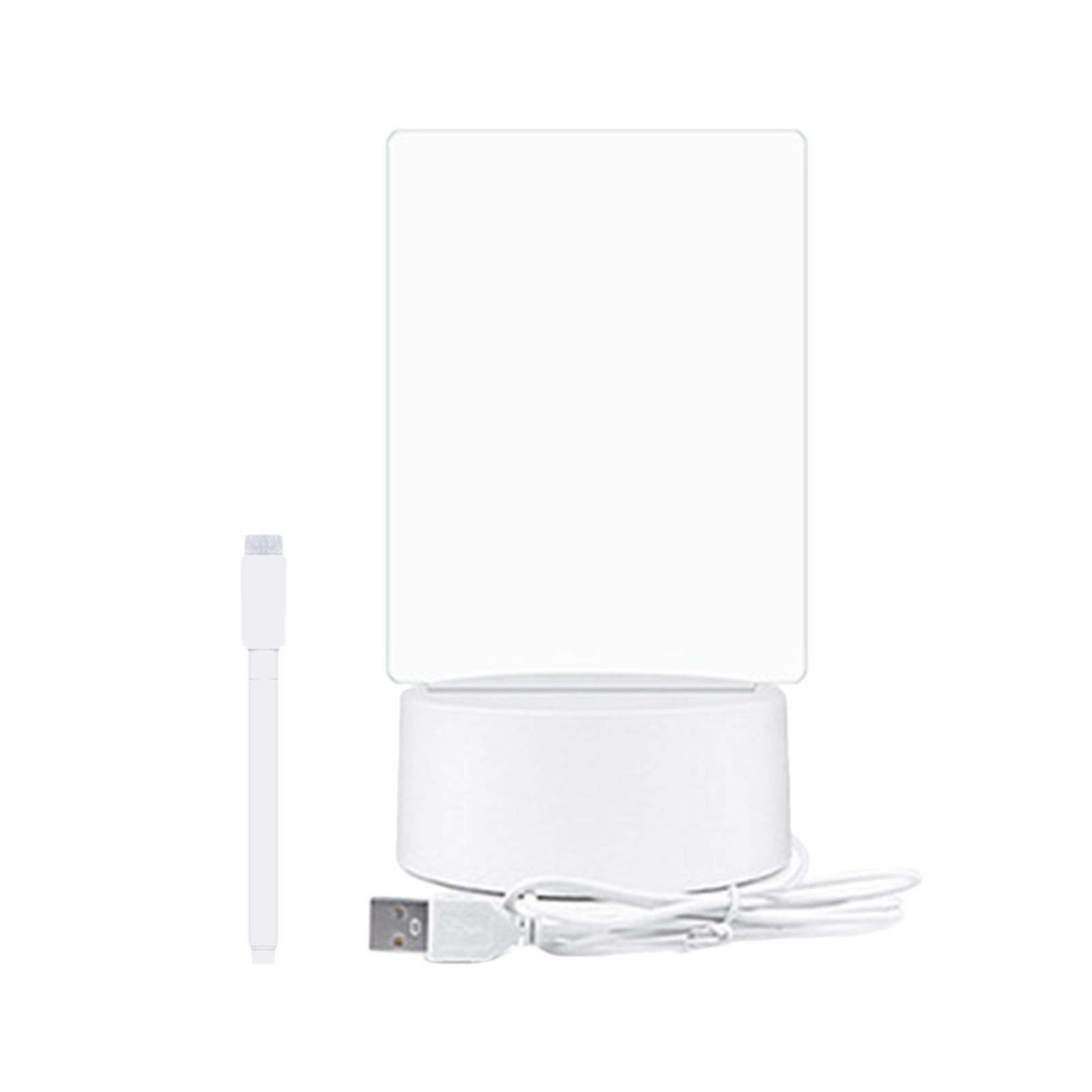 Acrylic Drying Erase Board with Light up USB Glow Memo Board for Cafe Home Office
