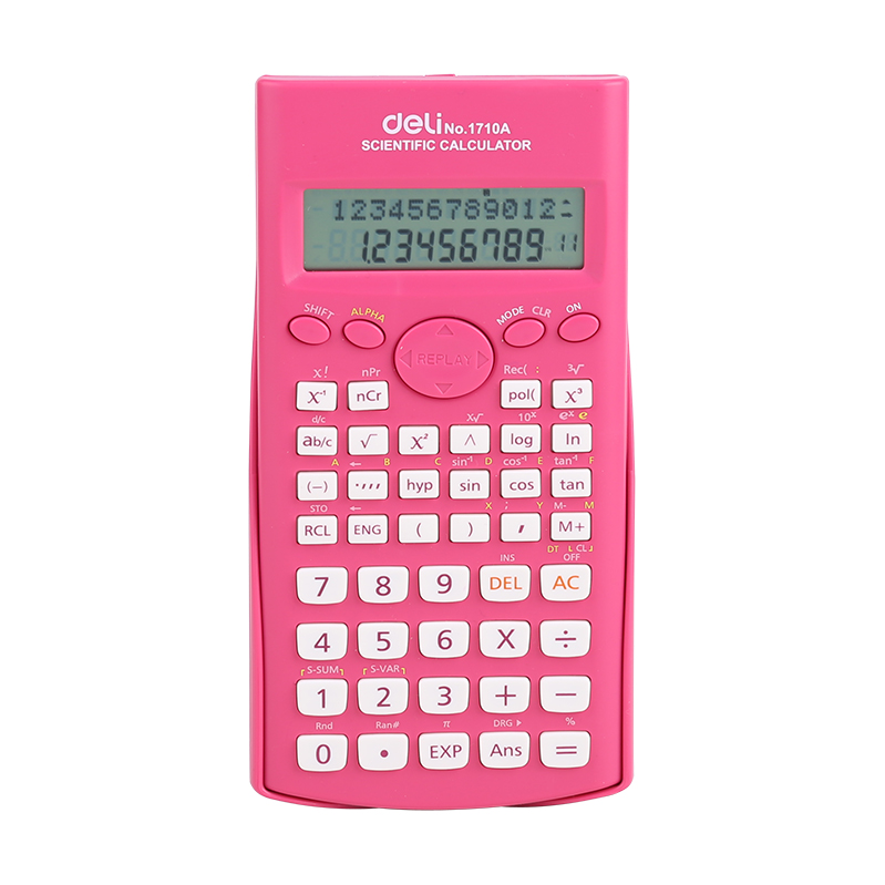 Máy tính kỹ thuật Deli 1710 Scientific Calculator 10+2 Digits Giao màu ngẫu nhiên