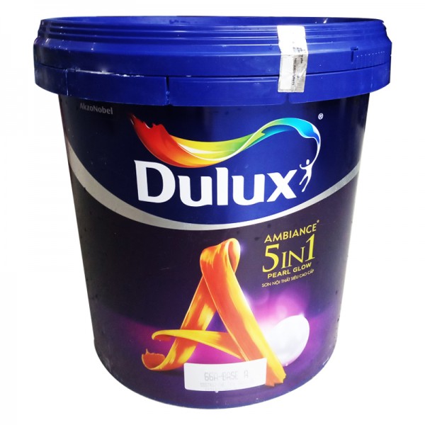 Sơn Nội Thất Cao Cấp Dulux Ambiance 5 IN 1 Bóng Mờ 66A Giúp Bề Mặt Đẹp Láng Mịn Dễ Lau Chùi Vượt Trội Che Lấp Khe Nứt Nhỏ Hoàn Hảo Ngăn Ngừa Nấm Mốc Tối Ưu (MÀU TRẮNG)