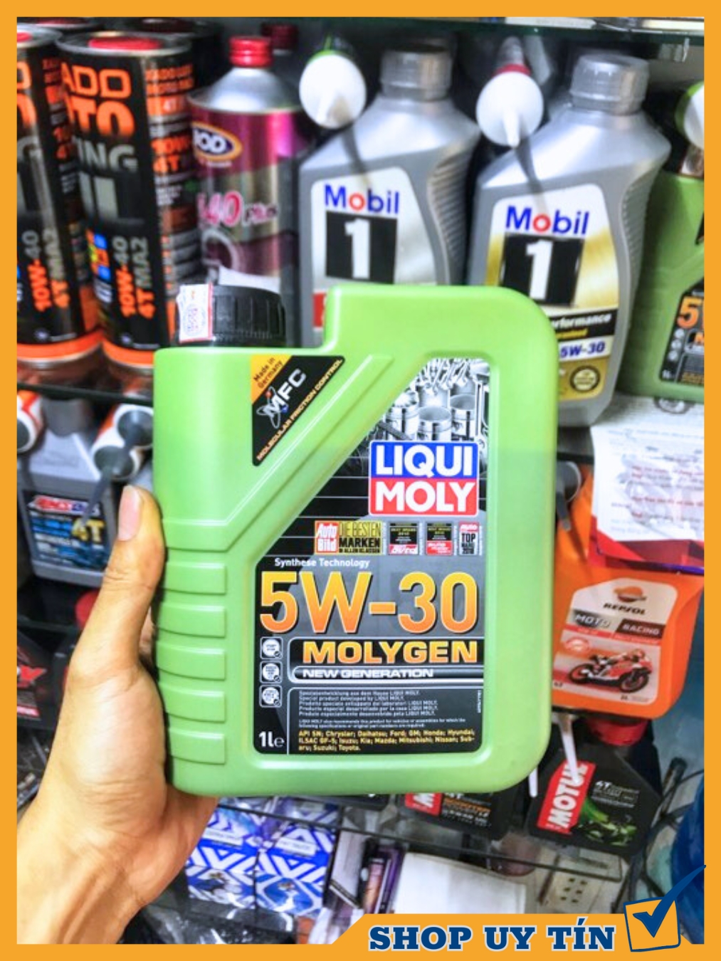 Dầu nhớt tổng hợp Liqui Moly Molygen 5w30 Api SN cho xe tay ga và ô tô dung tích 1000L nhập khẩu Đức