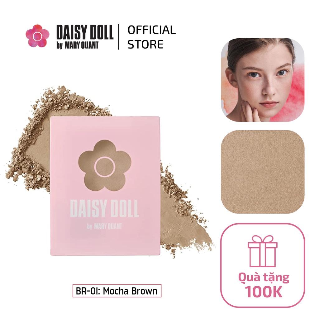 Phấn Má Hồng Daisy Doll By Mary Quant Nhật Bản Màu BR-01 Mocha Brown Siêu Mịn Hộp Kèm Cọ 8.3g