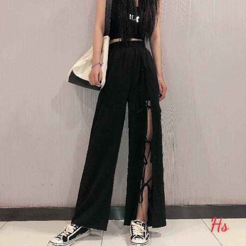Quần xuông đan dây 1 bên chân HS38