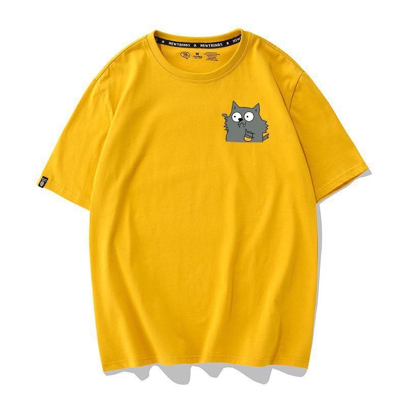 Áo Thun Unisex In Hình Icon Thời Trang Nam Nữ Couple Nhiều Màu Họa Tiết Cáo - Cotton - AT010