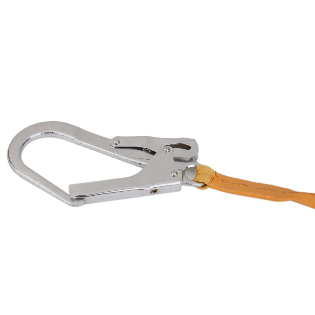 22KN Outdoor Climbing Safety Harness Belt Lanyard With Carabiner Buckle