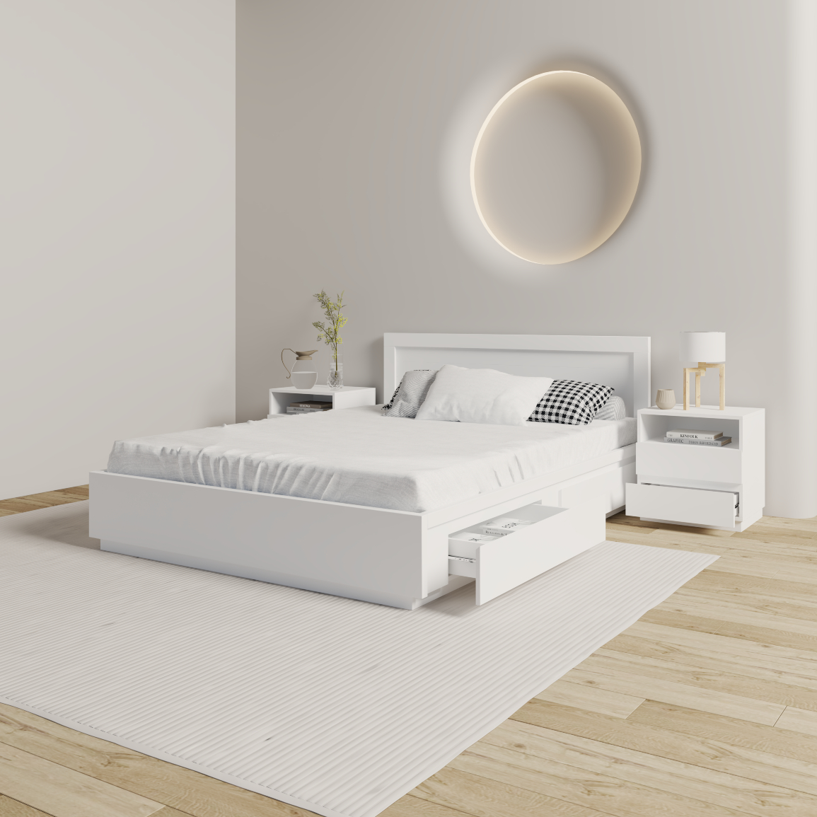 [Happy Home Furniture] MACRO  , Giường ngủ hiện đại - 2 Ngăn tủ kéo  , GNG_032, GNG_033, GNG_034, GNG_035