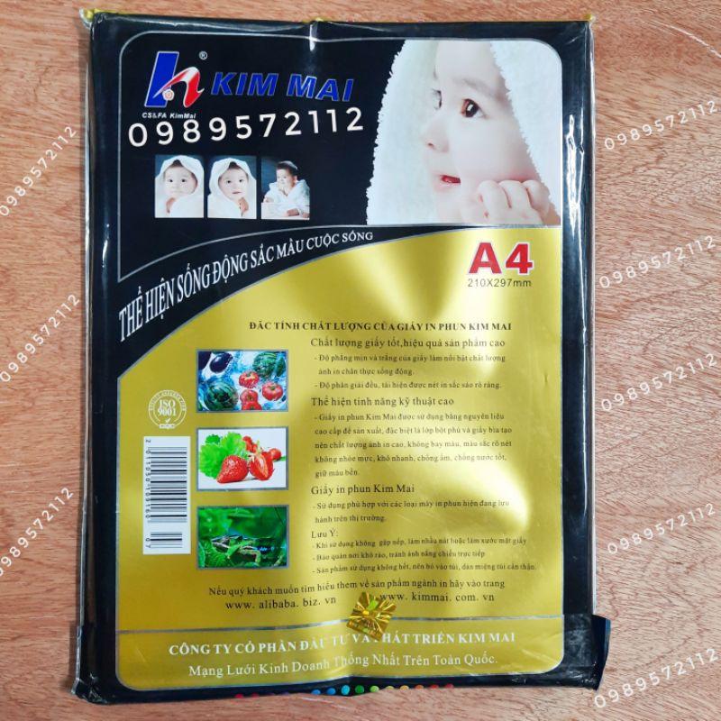 Giấy in ảnh 1 mặt bóng kim mai A4.Định lượng 230gsm