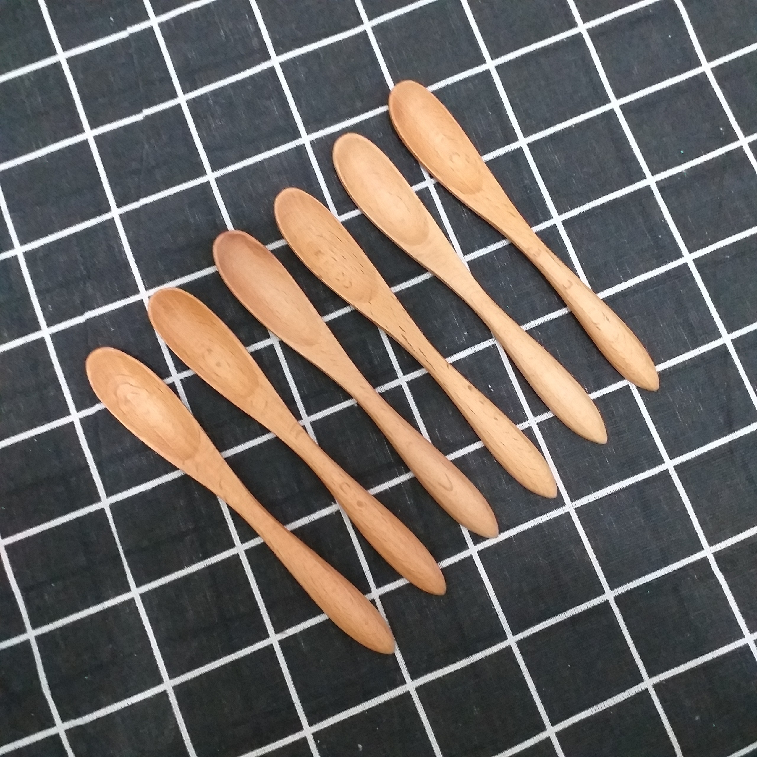 Bộ 6 thìa , muỗng sinh tố gỗ BEECH (15cmx2cm) - Đồ Gỗ Bàn Ăn Tiện Dụng (BE4)