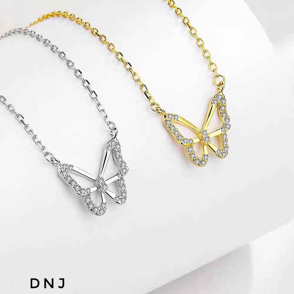 Dây chuyền nữ mặt bướm chất liệu bạc s925 MS94b