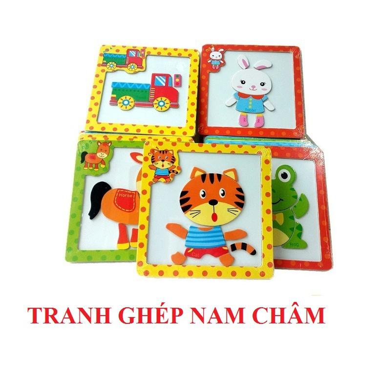 Đồ chơi tranh ghép hình nam châm - Đồ chơi thông minh cho b