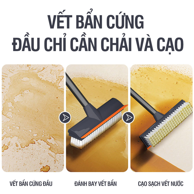 Chổi cọ nhà vệ sinh, cây chà sàn và gạt nước nhà tắm, bàn chải lông cứng cán dài Kitimop-Z2