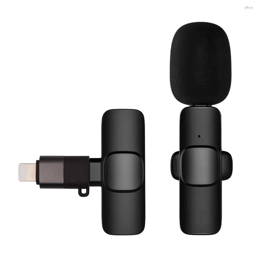 Hệ thống thu âm micro không dây mini dạng kẹp cổng Type-C cho điện thoại Android iOS