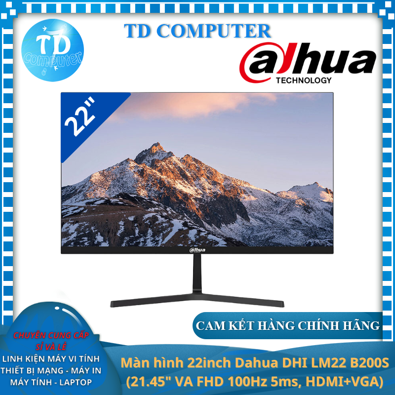 Hình ảnh Màn hình máy tính 22inch Dahua DHI LM22 B200S (21.45" VA FHD 100Hz 5ms, HDMI+VGA) - Hàng chính hãng PSD phân phối