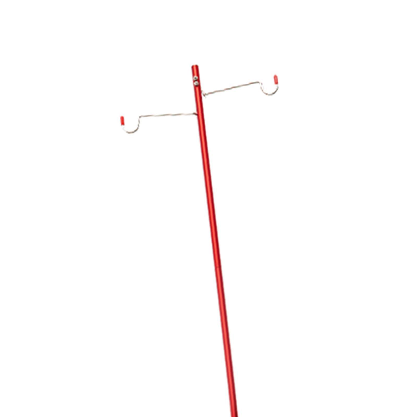 Portable Camping Lantern Stand, Lantern Holder, with Clamp & Stake, Lightweight Aluminum Alloy Removable Lantern Hanger, for Picnic Fishing