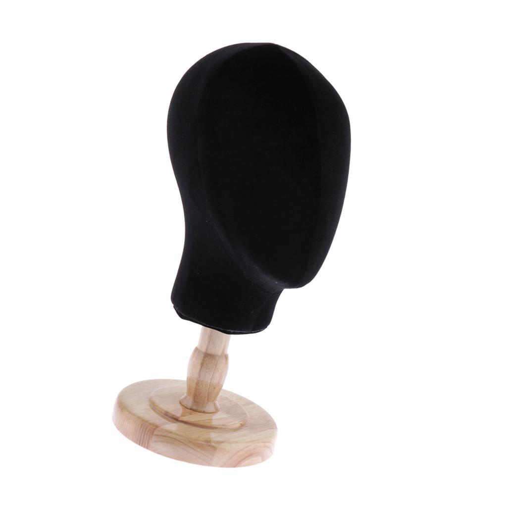 Mannequin Head Wig Holder Display Stand Salon Styling Hat/ Rack Black