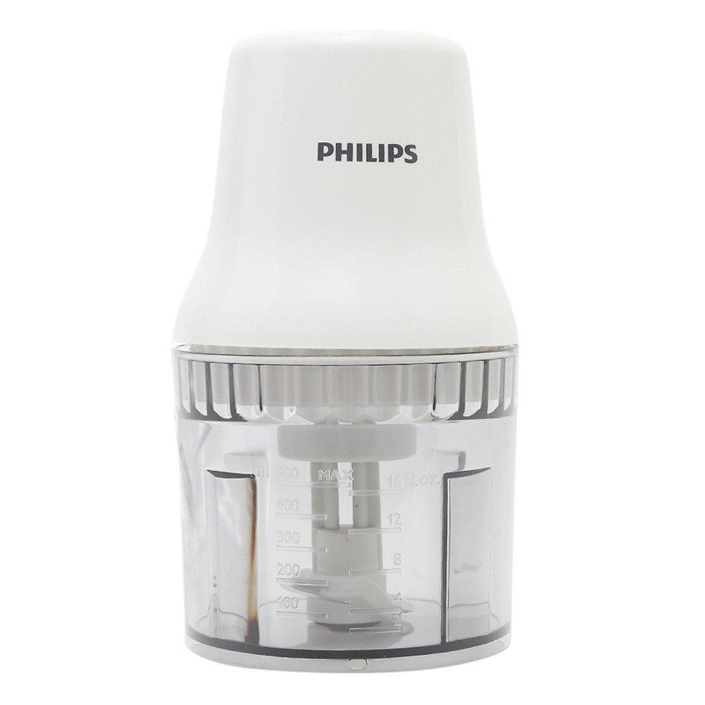 Máy xay thịt mini cầm tay PHILIPS HR1393/00 dung tích 0.7L công suất 450W - Xay ăn dặm, xay cháo cho bé- Hàng Chính Hãng