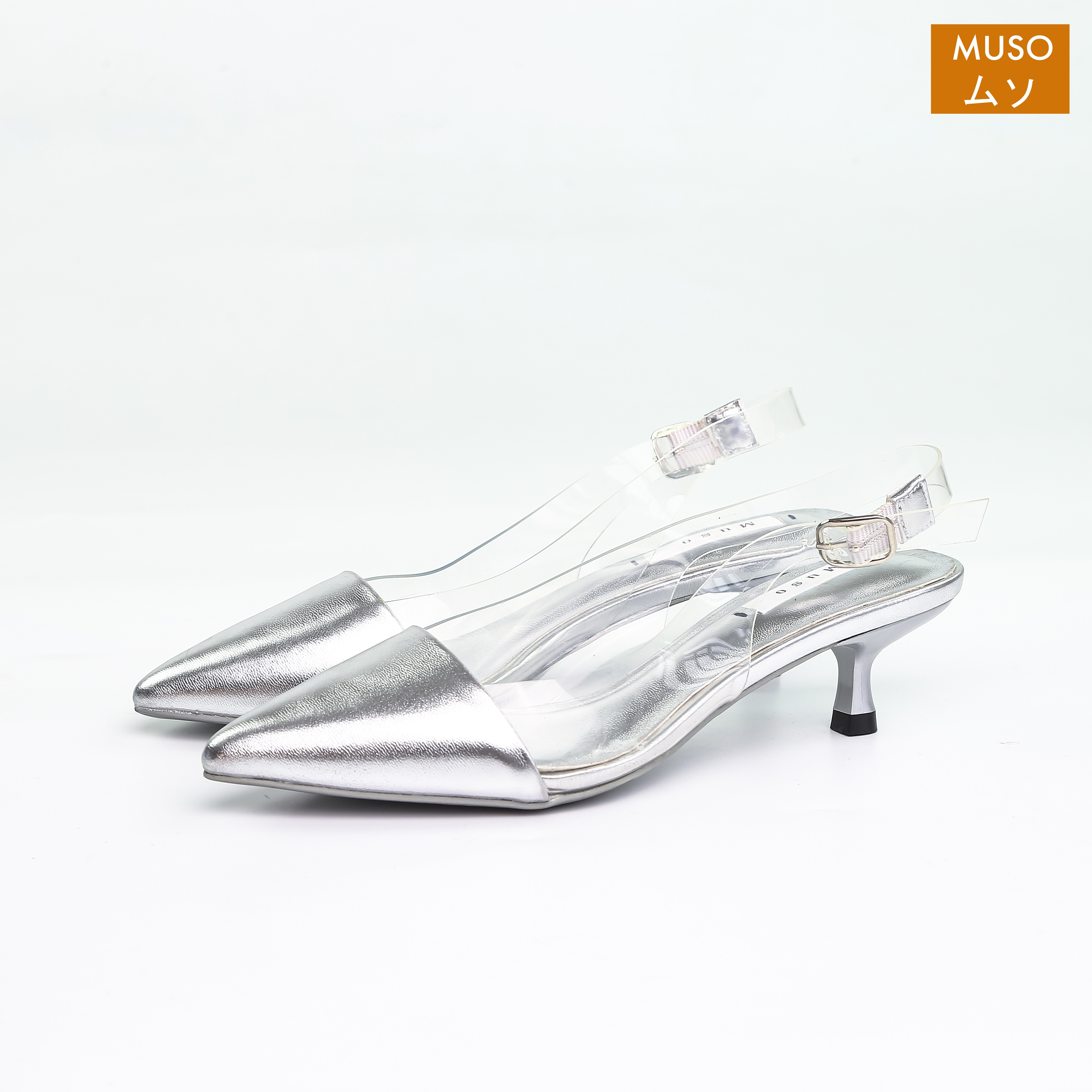 Giày Cao Gót Slingback Mũi Nhọn Gót 3cm MUSO GCGMS011 - Hàng Chính Hãng