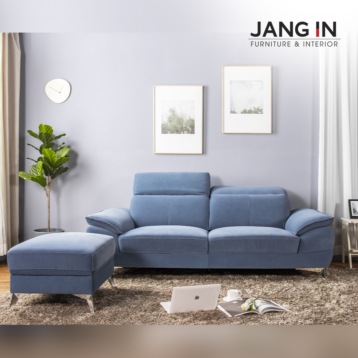 Ghế Đôn Griffin Easy Clean Navy Jang In 1701510001-02