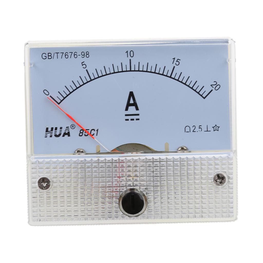 0-20A Analog Amp Meter Ammeter Current Panel Ammeter Gauge 20A