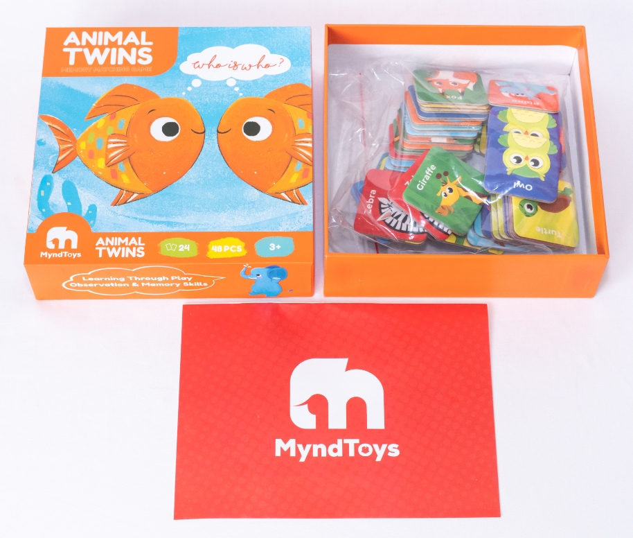 Đồ chơi Giáo dục MyndToys Game luyện trí nhớ Animal Twins – Matching Game cho bé từ 3 tuổi