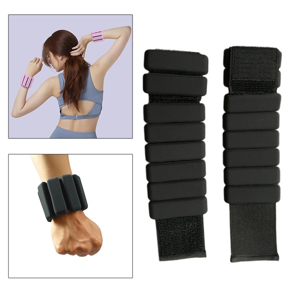 Ankle Wrist Weights Leg Arm Exercise Fitness Training Workout Walking Black