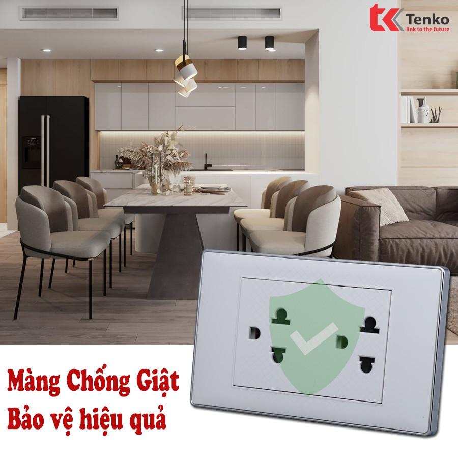 Công Tắc 20A Công Suất Cao Cho Bình Nóng Lạnh Điều Hoà - Đèn LED báo điện - Ổ Cắm 2 Chấu TENKO TK-C27-T080
